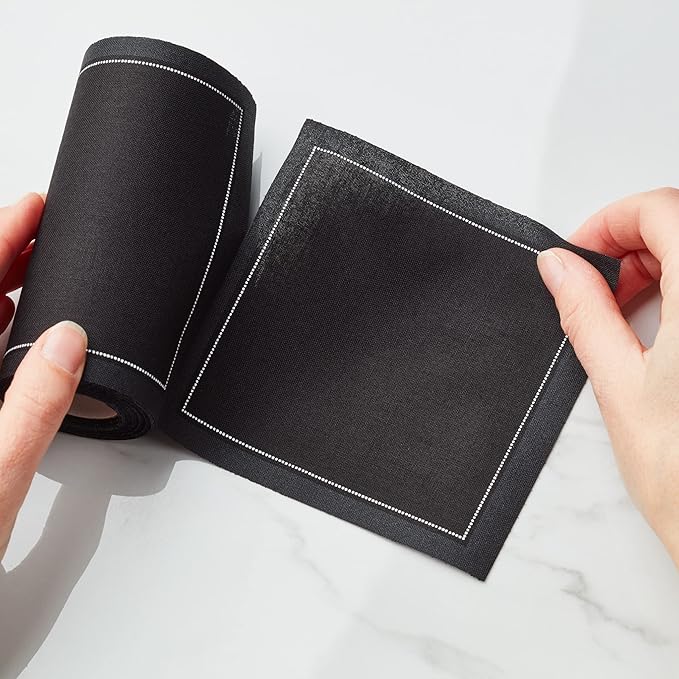 Cocktail/Canape Napkin - 11cm - Black Roll of 100