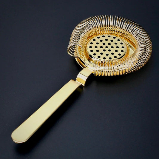 Kitai™ Bent Hawthorne Strainer - Gold Finish -  210MM